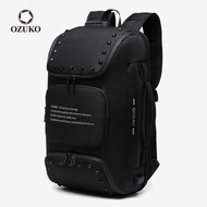 OZUKO Anti Theft Waterproof Korea Style Backpack Fashion Rivet Schoolbag