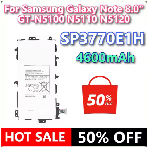 Brand New Tablet SP3770E1H Battery 4600mAh For Samsung Galaxy Note 8.0" GT-N5100 N5110 N5120 Tablet