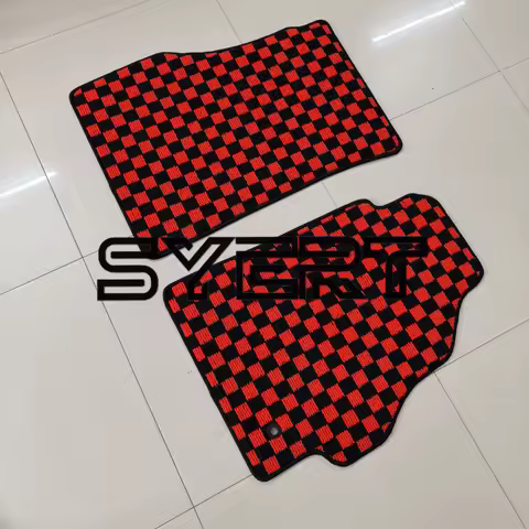 For Toyota MR-S MR2 Spyder SW30 2000-2006 RHD JDM Checkerboard Car Floor Mats Anti-Slip Carpet All-W
