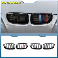 2Pcs Car Style Black Front Kidney Double Slat Grill Grille For-BMW E92 E93 3-Series 328I 335I Coupe 
