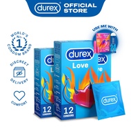 [Bundle of 3] [Authentic] Durex Condom Love Condoms (12s)