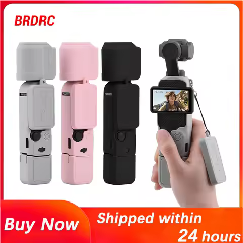 BRDRC Silicone Cover Sleeve For DJI Osmo Pocket 3 Gimbal Camera Anti-Scratch Soft Lens Protective Ca