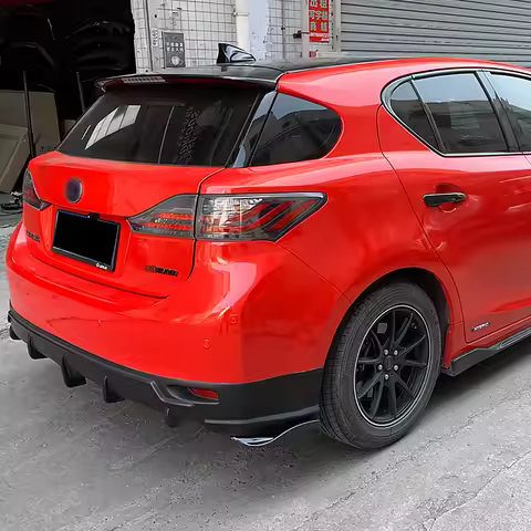 For Lexus CT200h 2011-2022 2018 Car Rear Bumper Splitters Aprons Trunk Lip Spoiler Canard Wing Diffu