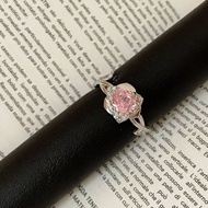 Heavy Industry Millennium Pink Zircon Rose Ring Female Unique Exquisite Fashion Index Finger Open Ri