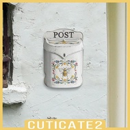 [Cuticate2] Embossed Wall Mounted Mailbox, Lockable Letterbox Catcher, Rustic Decor, Dropbox, Hangin