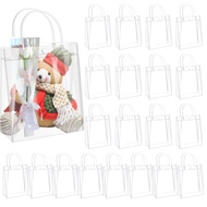 1pc Transparent Gift PVC Gift Tote Packaging With Hand Loop Clear Handbag Cosmetic Bag