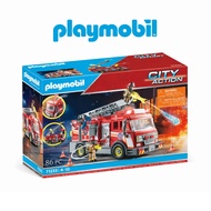 PLAYMOBIL Fire Truck with Flashing Lights 71233 / Kids Firefighter Rescue Truck Toy Playset