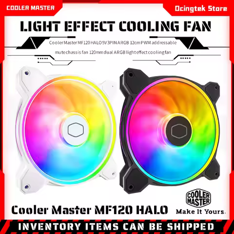 Cooler Master MF120 MF140 Halo II 120mm Case Fan Second Generation 5V 3PIN ARGB Quiet Fan PWM CPU Co