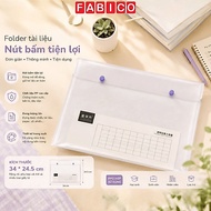 Kinhshion A4-316 Transparent Waterproof A4 Button Cover - Sturdy A4 Size 2-Button Document File Bag