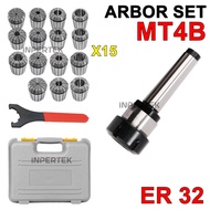 ARBOR SET MT4 ER32 15 ARBOR COLLET ER32 MT4 NUT ER32 COLLET ER32 -Deflexa Store