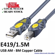 1.5 Meter Panamax High Speed Copper USB 2.0 Printer Cable (USB AM-BM) - E419/1.5M