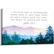 Psalm 121 1-2 Bible Quotes Wall Art Posters Art Prints Horizontal Artwork Giclee Poster Canvas Decor