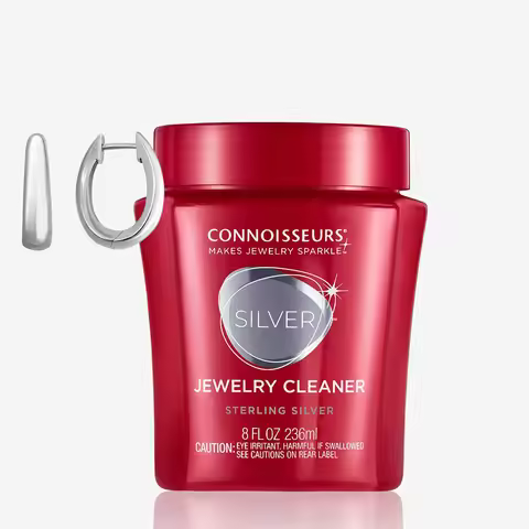 Connoisseurs Silver Jewelry Cleaner Dip Fast Tarnish Removal for Sterling Silver, Ammonia-Free Formu