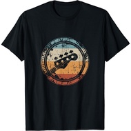Vintage Bass Guitar Headstock For Bassist And Bass Player T-Shirt