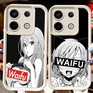 H116 Sugoi Senpai White Casing for Xiaomi Redmi 13C 15C 13X poco M6 13T X6 Neo Note 13 Pro Plus 5G