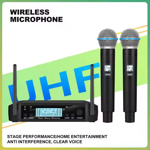 Microfone profissional sem fio para Shu, Glxd4 Beta 58a, sistema de distância sem fio, canto de alta