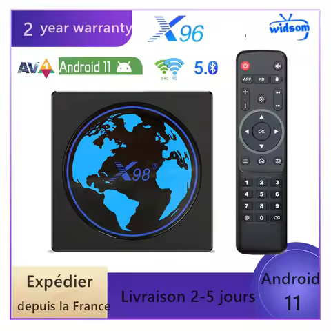 4K HD X98 mini Amlogic S905W2 TV Box Android 11 4G 64GB X96 Support AV1 Wifi BT Youtube Media Player