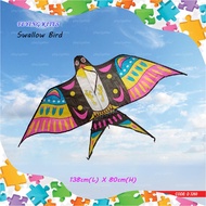 SWALLOW BIRD KITE LAYANG FREE KITE LINE S Flying Kite D3260 Outdoor Games (Ready Stock)
