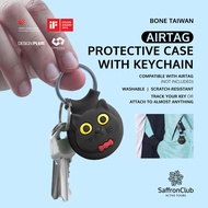 AirTag Charm Keychain Bone | AirTag Case with Key Holder Anti-Scratch Protective Case for Airtag