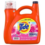 Tide Plus Downy Liquid Laundry Detergent April Fresh 汰漬超濃縮洗衣液+柔順劑 141 oz / 4.16 L <030772129456>