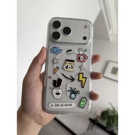 Simple dog pattern transparent magnetic case for iPhone 17/16/15/14/13/XR/7