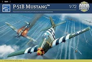 ALMA HOBBY ADL70041 1/72 US Army Air Force P-51B Mustang Plastic Model, Molded Color
