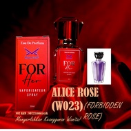 PERFUME ALICE ROSE (W023) BY MULPERF (30ML) PARFUM FOR WOMEN MINYAK WANGI WANITA