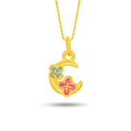 SK Jewellery Lunar Blossom 999 Pure Gold Pendant