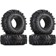 INJORA RC Tires 1.9inch 4Pcs RC Rubber Tyre Set Wheel Tires for 1:10 RC Crawler Axial SCX10 90046 SC