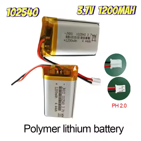 3.7V 1200mAh 102540 Rechargeable Lithium Polymer Li-Ion Battery for Mp3 Mp4 Mp5 Toys DVR GPS PDA Pow