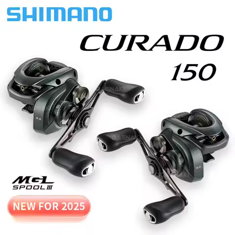 2025 SHIMANO Baitcast Fishing Reel CURADO 150/151 mgl Spool Micro-Water Drip Stream White Strip Whee