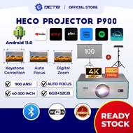 Heco P900 Smart Projector｜900 ANSI | 7600 Lumens | Native 1080P | 4K Decoding | Auto Focus+Obstacle 
