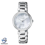 Citizen Eco-Drive EM0530-81D EM0530 Analog Solar Silver Stainless Steel Women Watch