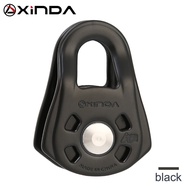 XINDA Professional ขนาดเล็ก Single Pulley Gear Ball แบริ่งปีนเขา Rock Climbing Zipline Traverse-แก้ป