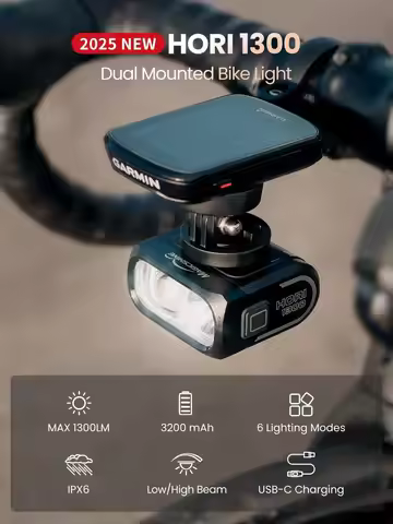 Magicshine HORI 1300 Dual Mounted Bike Light,Cut-off Line Beam Bicycle Light For Road,Commuting,Comp