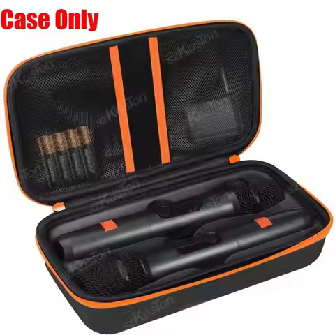 Wireless Microphone Carrying Case Compatible with JBL PartyBox Wireless 2 Mic System Portable Storag