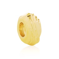 ake ake Eagle Wing Spacer Bead - 24 Karat Gold บีดส์ประคำเงินแท้ 925 ทำมือแกะสไตล์ยุคกลางยุโรปสุดดุด