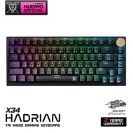 คีย์บอร์ดเกมมิ่ง Nubwo X34 Mechanical Gaming Keyboard Redsw Full RGB CIY เปลี่ยนสวิตช์ได้ สามารถใช้ง