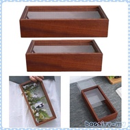 [BaosityMY] Shadow Box Photo Frame Table Top Bedroom Decoration Restaurant Transparent Panel Decorative Wood Bar Frame