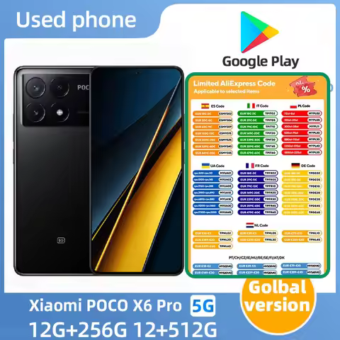 Xiaomi POCO X6 Pro 5g Android SmartPhone CPU Dimensity 8300-Ultra 6.67-Inches Screen 256GB ROM 64MP 