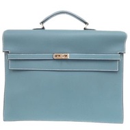 愛馬仕 Kelly Depeche 38 手提包，Epsom 皮革，牛仔藍，銀色五金，J 印記（2006 年），商務包，0259 [二手]。