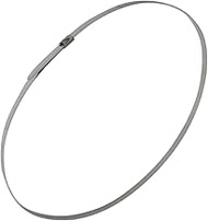 AERZETIX: C42162 Metal Clips Stainless Steel 7.9 mm x 1000 mm 100 cm Pack of 10