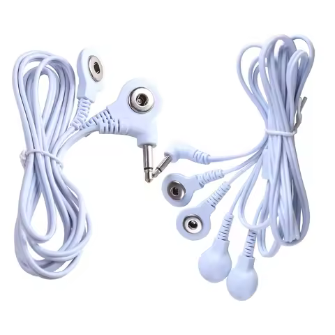 3.5mm Plug 4-ways and 2-ways Button Wire Therapy Physiotherapy Relax for TENS Unit Tens Digital Mass