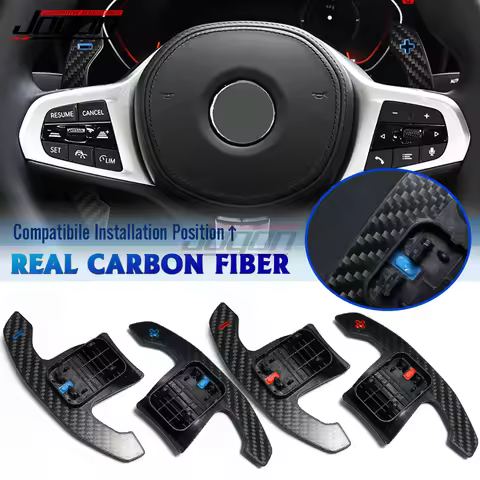 For BMW 1 2 3 4 5 6 7 8 Series F40 M135i F44 G42 G20 Blue Carbon Paddle Shifters Steering Wheel Exte
