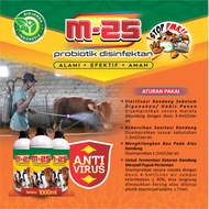 M25 DISINFEKTAN 1 LITER KANDANG SAPI PLUS PROBIOTIK UNTUK SEMUA KANDANG HEWAN TERNAK