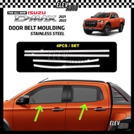 Isuzu DMax D-Max 2021 - 2026 CHROME Window Lining 3D Stainless Steel Door Belt Moulding Trim Accesso