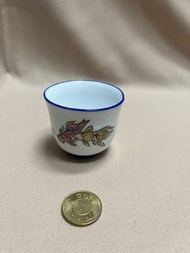 全新早期 金魚戲水 陶瓷茶杯