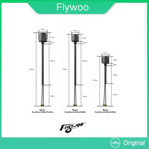 Flywoo Bipolar Dual Band 5.8Ghz 2.4Ghz Antenna V2 for DJI O3 O4 Pro Air Unit - FPV Drone DIY Signal 