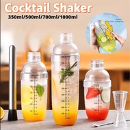 Cocktail Shaker Plastic Hand Drink Mixer Home Shaker Bar Utensil Milk Tea Drink Mixer Cup With Scale
