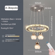 Kamar makan kristal lampu pendant ruang tamu LED lampu pendant kamar tidur lampu langit tinggi lampu